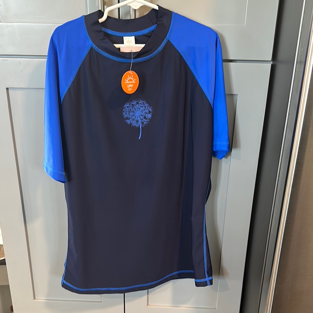 Kids Blue Dandelion Rash Guard